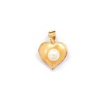 آویز طلا قلب مروارید