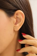 گوشواره طلا قلب برتولی - تصویر 2