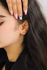 گوشواره طلا دافنه پاپیون - تصویر 2