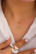 آویز طلا پروانه گری کینگ - تصویر 3