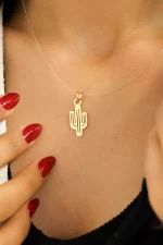 آویز طلا کاکتوس - تصویر 3