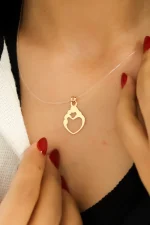آویز طلا مادر و بچه - تصویر 3
