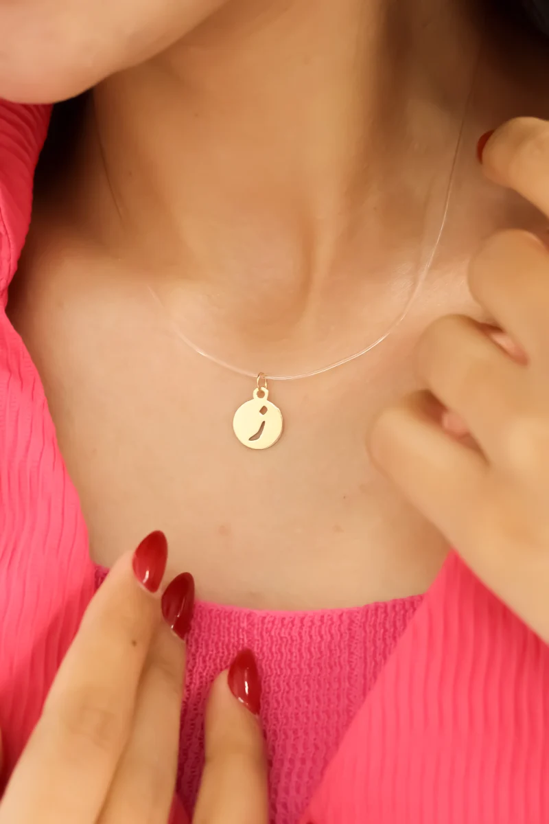 آویز طلا حروف فارسی ” ز “ - تصویر 3