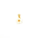 آویز طلا گل ارکیده صدفی