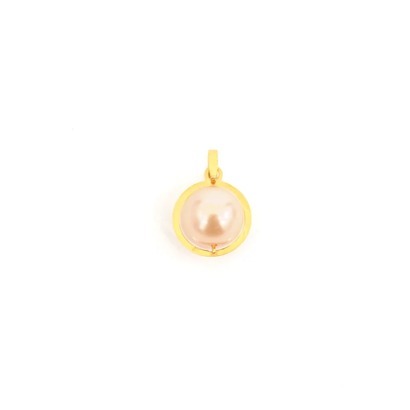 آویز طلا سوارفسکی مروارید Light Pink - تصویر 1