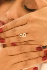 گوشواره طلا کلبه عشق