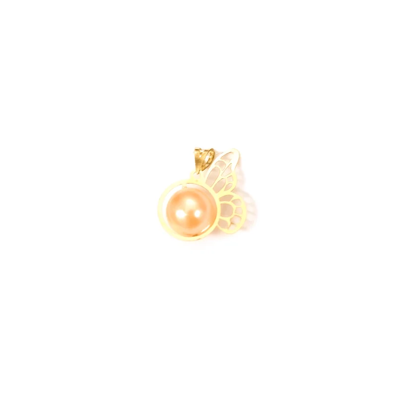 آويز طلا سوارفسکی لاوِلّا Peach - تصویر 1